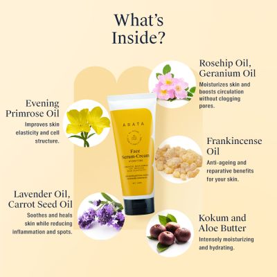 Arata: Natural Hydrating Face Serum-Cream - 100ml