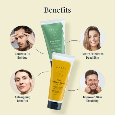 Arata: Natural Anti-Aging Face Kit with Face Serum & Face Wash