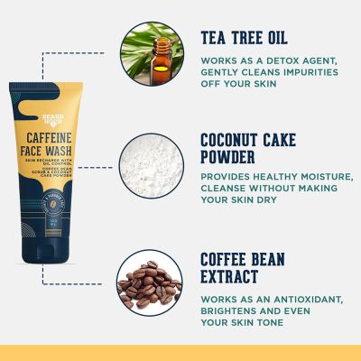 Beardhood: Caffeinated Face Wash Cleanser - 100 ml