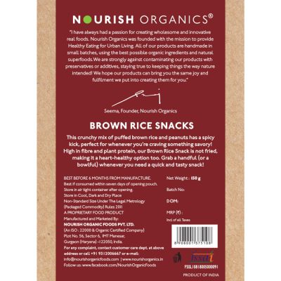 Nourish Organics: Brown Rice Snacks - 150 gm