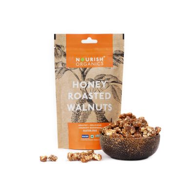 Nourish Organics: Honey Roasted Walnuts - 100 gms