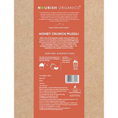 Nourish Organics: Honey Crunch Muesli - 300 gm