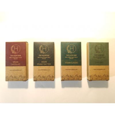The Huda Bar: Granola Bars: The Vegan Collection - Pack of 4 flavours