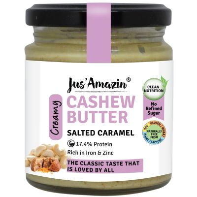 Jus Amazin: Creamy Cashew Butter - Salted Caramel - 200 gm