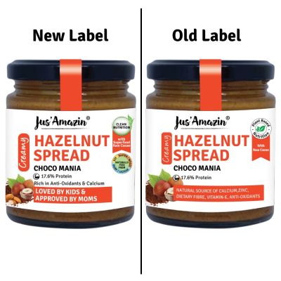 Jus Amazin: Creamy Hazelnut Spread - Choco Mania - 200 gm