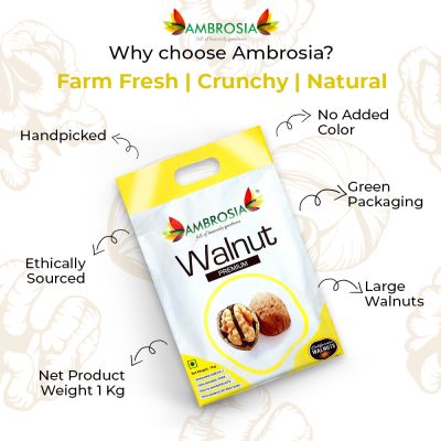 Ambrosia: California Walnut Inshell Jumbo Size - 1 Kg