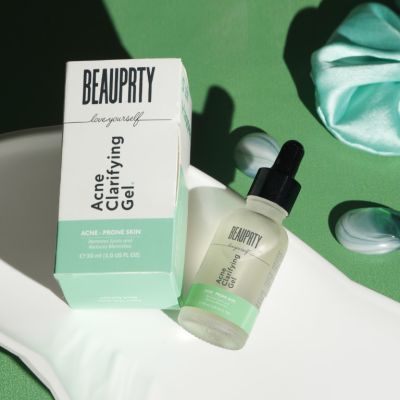 Beauprty: Acne clarifying gel (Anti-acne, controls sebum, removes spots, reduces blemishes, black & white heads) - 30ml