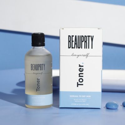 Beauprty: Toner for dry & sensitive skin (Unclogs & tightens pores, retains skin moisture, restores skin PH, gently exfoliates, hydrates & nourishes skin) - 100ml
