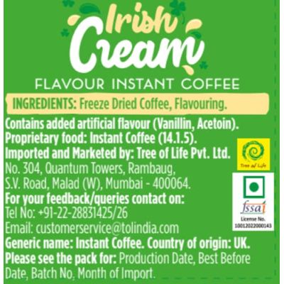 Beanies: Irish Cream Flavour Instant Coffee - 50gm