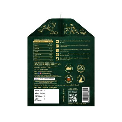 jivika naturals: Premium A2 Badri Cow Ghee (Glass Bottle) - 500 ml