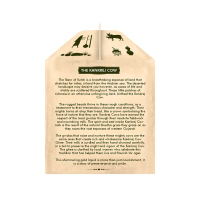 jivika naturals: Premium A2 Kankrej Cow Ghee (Glass Bottle) - 500 ml