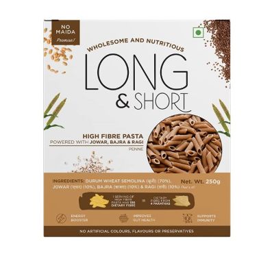 Long & Short: High Fibre Pasta Multigrain Penne - 250gm