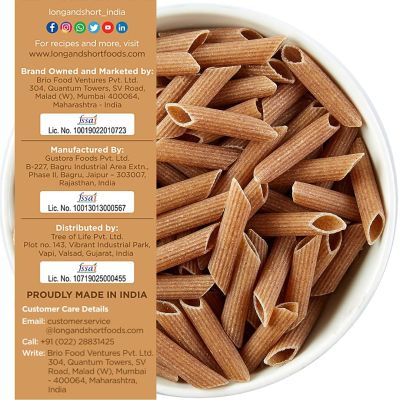 Long & Short: High Fibre Pasta Multigrain Penne - 250gm