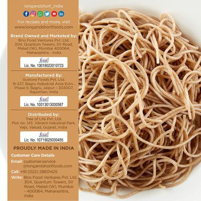 Long & Short: High Fibre Pasta Multigrain Spaghetti - 250gm