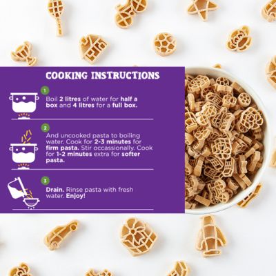 Long & Short: High Fibre Pasta Wholewheat Junior - 250gm