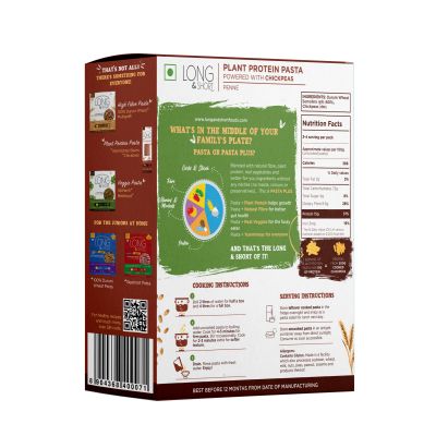 Long & Short: Penne Plant Protein Red Kidney Beans Pasta & Chickpea Pasta - Pack of 2 (250gm Each)