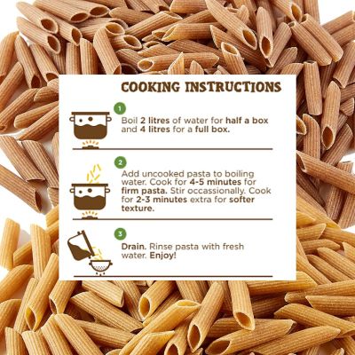 Long & Short: Penne High Fibre Wholegrain Wheat Pasta & Multigrain Pasta - Pack of 2 (250gm Each)