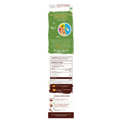 Long & Short: Spaghetti Plant Protein Chickpeas Pasta - Pack of 2 (250gm Each)