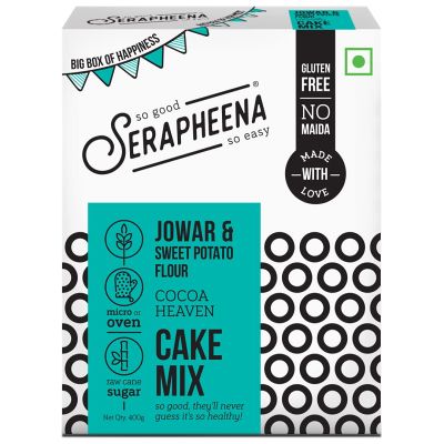 Serapheena: Cocoa Heaven Jowar and Sweet Potato Flour Cake Mix - 400gm