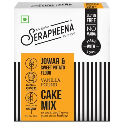 Serapheena: Vanilla Pound Jowar and Sweet Potato Flour Cake Mix - 185gm