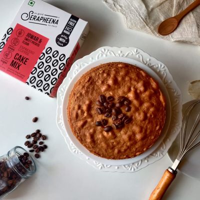 Serapheena: Espresso Coffee Jowar and Sweet Potato Flour Cake Mix - Pack of 3 (205gm Each)