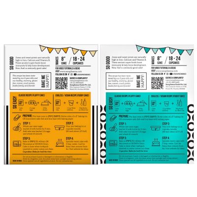 Serapheena: Cocoa Heaven (400gm), Vanilla Pound (375gm) Jowar and Sweet Potato Flour Cake Mix - Pack of 2