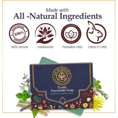 Luxuriate: Exotic Essentials Esscense of Fragrant Beauty Soap Bar for Men and Women- 125 ml