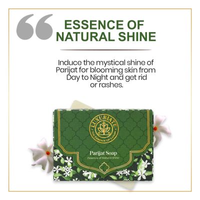 Luxuriate: Parijat Essence of Natural Shine Soap Bar for Men and Women- 125gm