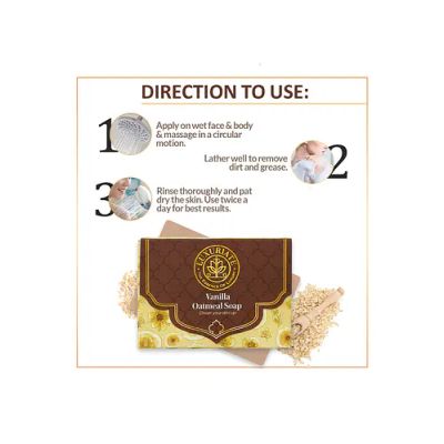 Luxuriate : Vanilla Oatmeal soap Bar for Men and Women - 125 gm