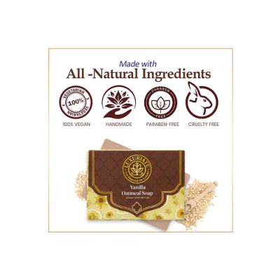 Luxuriate : Vanilla Oatmeal soap Bar for Men and Women - 125 gm