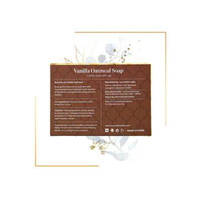 Luxuriate : Vanilla Oatmeal soap Bar for Men and Women - 125 gm