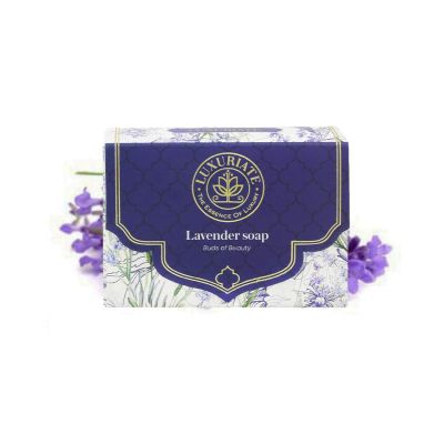 Luxuriate : Lavender Handmade Soap with Real Lavender Rejuvenating Body Beauty Bar for Men and Women - 125gm