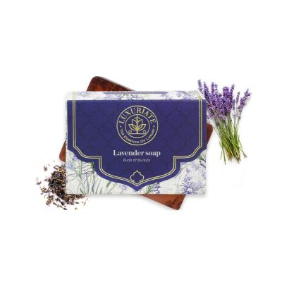 Luxuriate : Lavender Handmade Soap with Real Lavender Rejuvenating Body Beauty Bar for Men and Women - 125gm