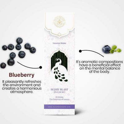 Luxuriate: Berry Blast Fragrance Natural and Non-Toxic Incense Sticks - Contains 20 Incense Sticks