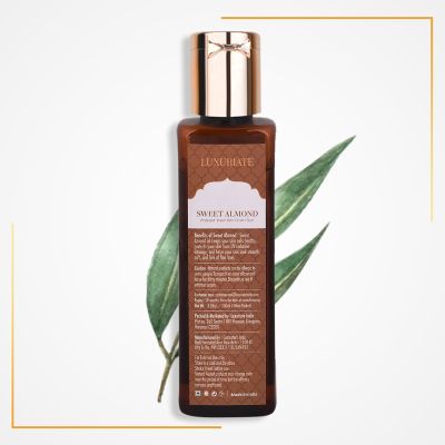Luxuriate: Sweet Almond Natural and Herbal Massage Oil for Hair and Skin - 100 ml