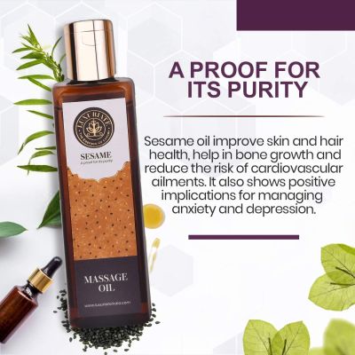 Luxuriate: 100% Pure Natural Sesame Oil for Hair - Body - Skin Care - Massage and Aroma Therapy - 100 ml