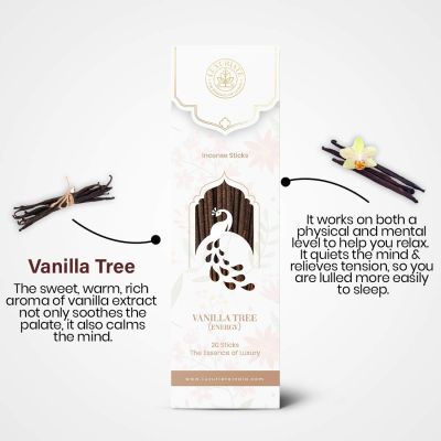 Luxuriate : Vanilla Fragrance Natural and Non-Toxic Incense Sticks - Contains 20 Incense Sticks