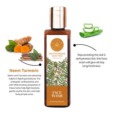 Luxuriate: Neem Turmuric Alovera Face Wash For Unisex - 100ml