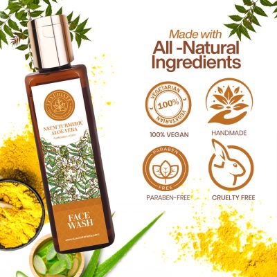 Luxuriate: Neem Turmuric Alovera Face Wash For Unisex - 100ml