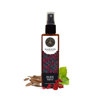 Luxuriate : Black Oudh Fragrance Body Mist- Unisex With Buds of Calmbeauty - 100ml