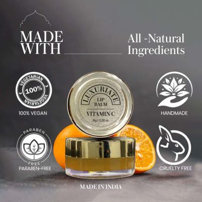 Luxuriate : Orange Vitamin C Lip Balm for Unisex - 8gm