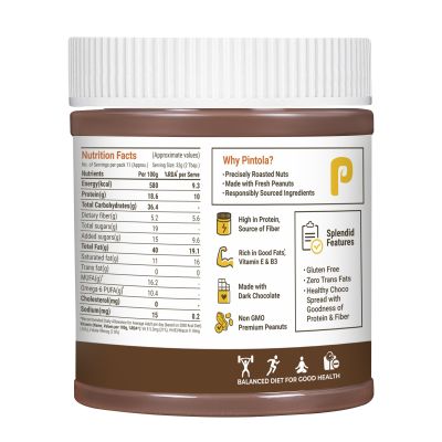Pintola: Choco Spread Peanut Butter Creamy - 350gm