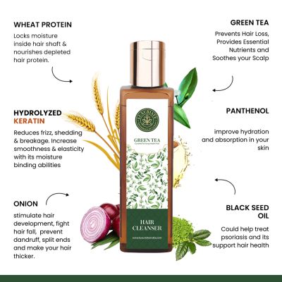 Luxuriate: Green Tea Daily Hair Repair Luxury Shampoo for Hair Cleansing for Men and Women - 200ml