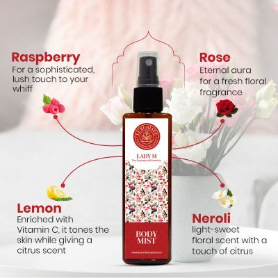 Luxuriate : Lady M Fragrance Body Mist for Men & Women With Essence of Femininity 100 ml