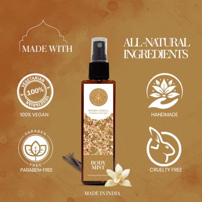Luxuriate: Woody Vanilla Fragrance Body Mist for Men & Women - 100ml