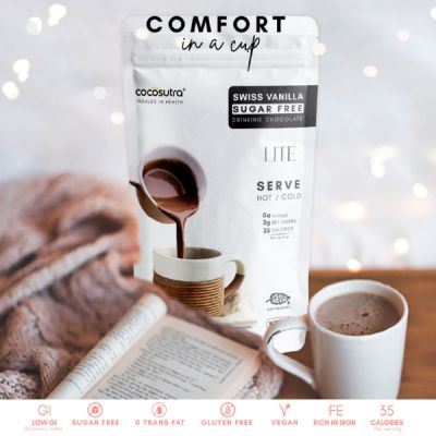 Cocosutra: Swiss Vanilla Sugar-Free Drinking Chocolate Mix - 200gm