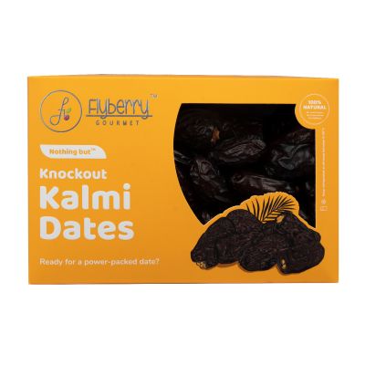 Flyberry Gourmet: Kalmi Dates (Khajoor/Khajur), 800g (Pack of 2, 400g Each) | 100% Natural | Rich in Calcium, Iron and Potassium | Instant Energy