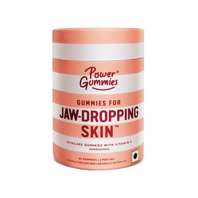 Power Gummies: Jaw Dropping Skin Gummies with Vitamin C & collagen - 60 Gummies - Pack of 2