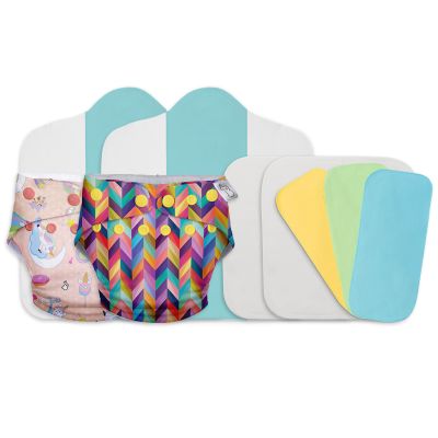 Superbottoms: Cloth Diapers for babies - Starter Pack with 2 Freesize UNO - New Version , Reusable