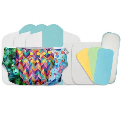Superbottoms: Stash Builder Pack with 3 Freesize UNO- New version, Cloth diapers for babies from 0-3yrs